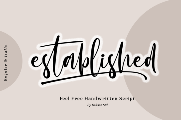 Established: A Handwritten Font for Web Design