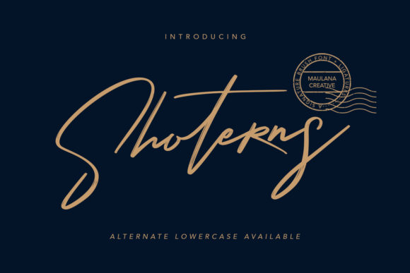 Shoterns: A Script Font for Branding That Feels Effortless