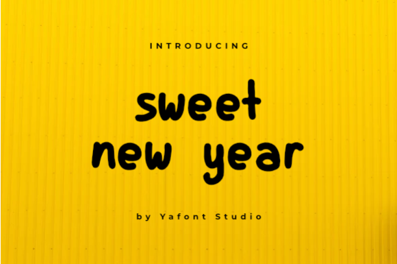 Sweet New Year: A Playful Font for Campaign Creativity
