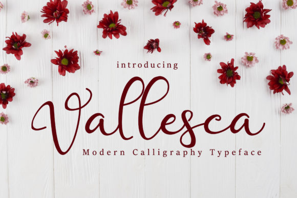 Vallesca: A Playful Script Font for Crafters and Product Creators
